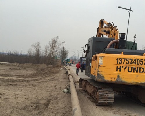 晉中市天然氣管網施工現(xiàn)場