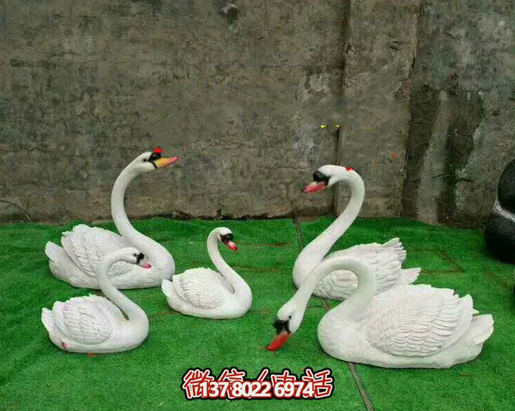 雕塑仿真天鵝，裝飾庭院、酒店、別墅等空間