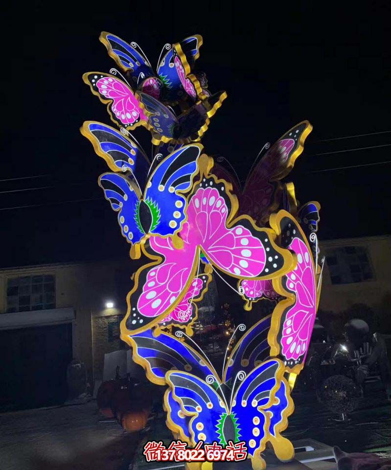 玻璃鋼蝴蝶雕塑，彩繪操場(chǎng)裝飾