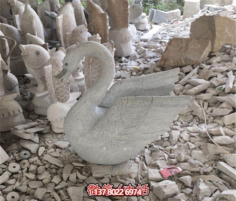 大理石創(chuàng)意天鵝雕塑，美麗大理景區(qū)的精品藝術(shù)品