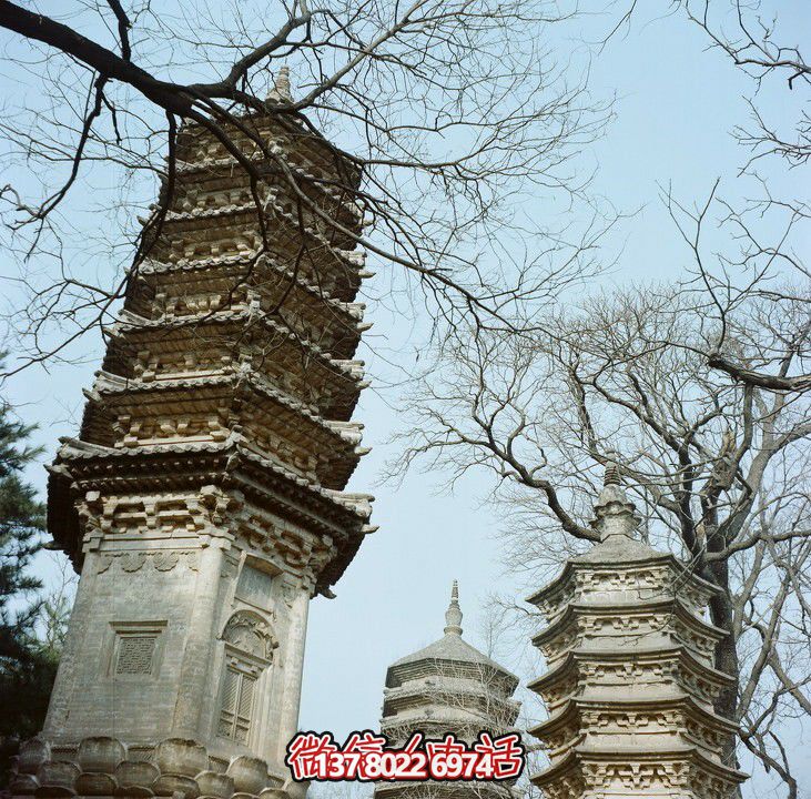 仿古石雕舍利塔，傳承古老文化