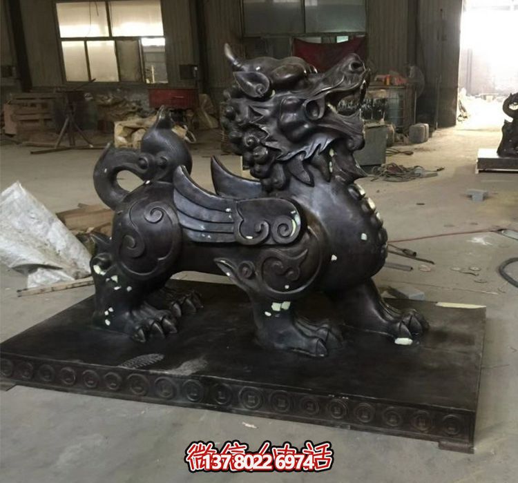 仿真銅雕財(cái)神貔貅玻璃鋼雕塑 仿真銅雕財(cái)神貔貅玻璃鋼雕塑