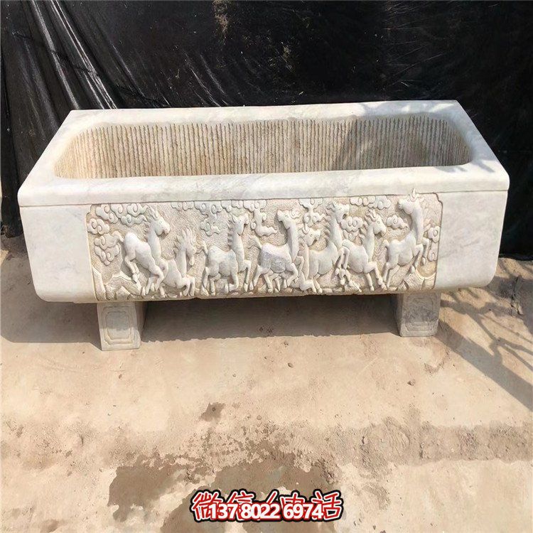 老石槽浮雕園林景觀(guān)大理石石雕