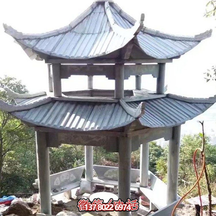 經(jīng)典雙層大理石雕塑涼亭，給你不一樣的室外體驗(yàn)