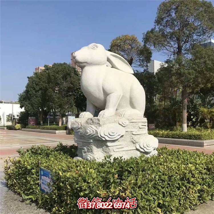 精美十二生肖大理石石雕，高端戶外園林裝飾