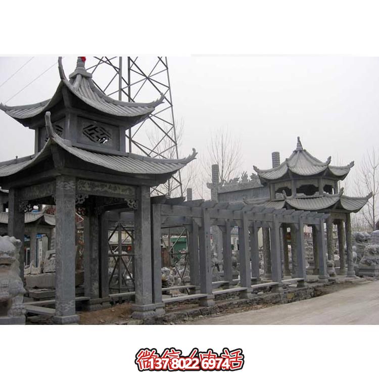 精美石雕，時(shí)尚的大理石長(zhǎng)廊營(yíng)造絕美的戶外公園雕塑