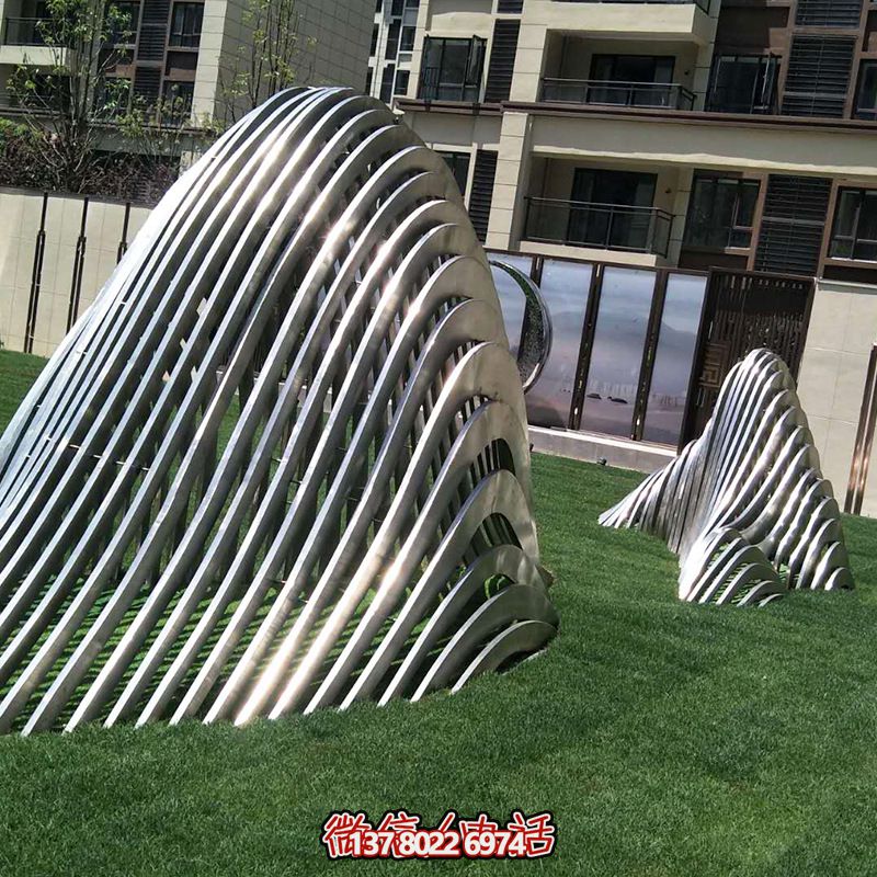 不銹鋼抽象景觀擺件，美化公園綠地戶(hù)外空間
