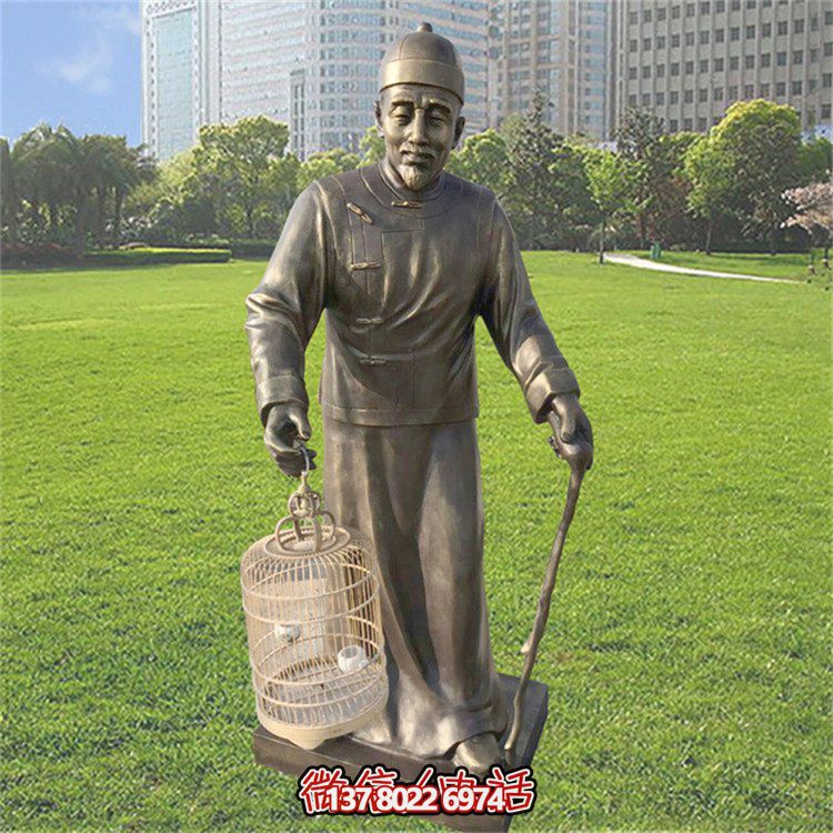 仿古風格玻璃鋼雕像，為公園提供優雅的民俗裝飾