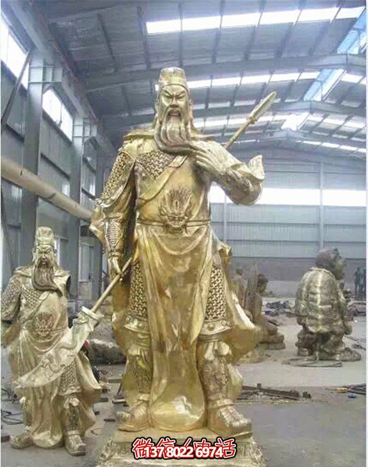 關(guān)公鎏金雕塑，讓企業(yè)招財更加順利