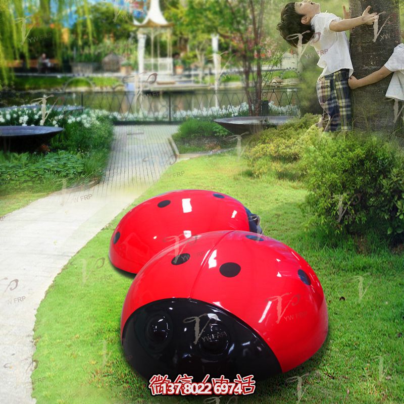 精美玻璃鋼瓢蟲雕塑，點亮公園