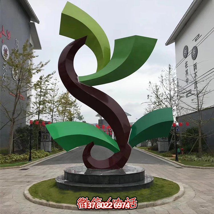 雕塑般的不銹鋼創(chuàng)意景觀，為你的小區(qū)或別墅增添幾何美感