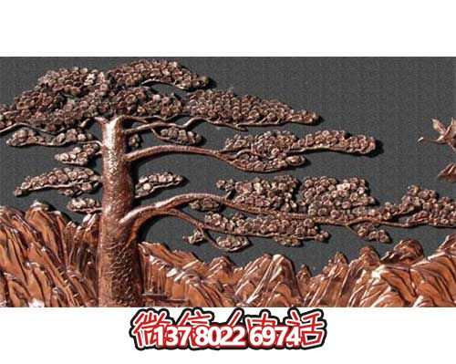 迎客松雕塑，紫銅裝飾室內(nèi)外公園廣場