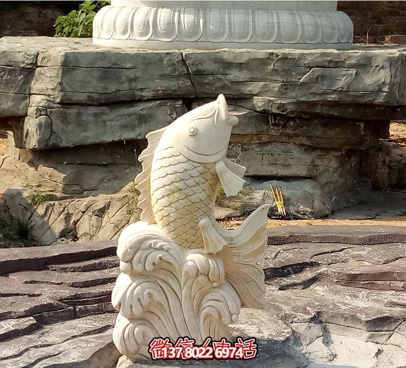 漢白玉石雕塑，點綴公園景觀，增添創意噴水裝置