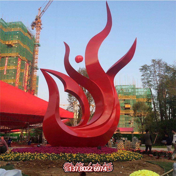 精美不銹鋼鳳凰雕塑，點(diǎn)綴精致小區(qū)、別墅環(huán)境
