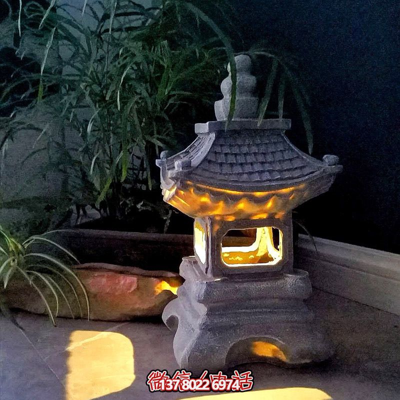 日式風落地宮燈，創意裝飾庭院室內擺件