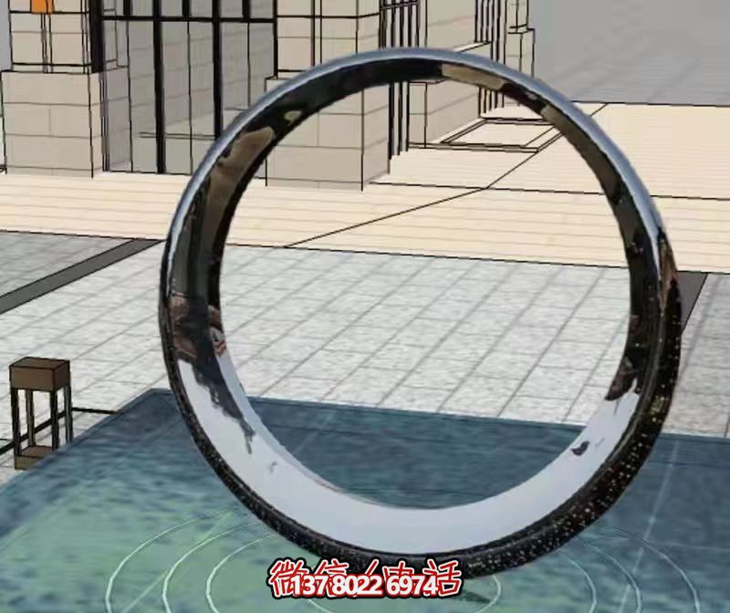 大型不銹鋼發(fā)光圓環(huán)雕塑定制 大型不銹鋼發(fā)光圓環(huán)雕塑定制