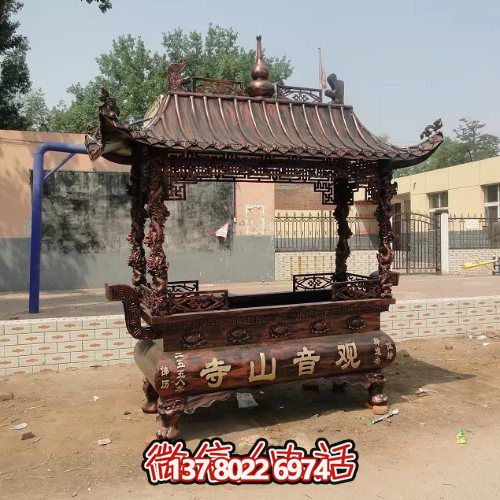傳統(tǒng)中式香爐宗教雕塑，祈福上香