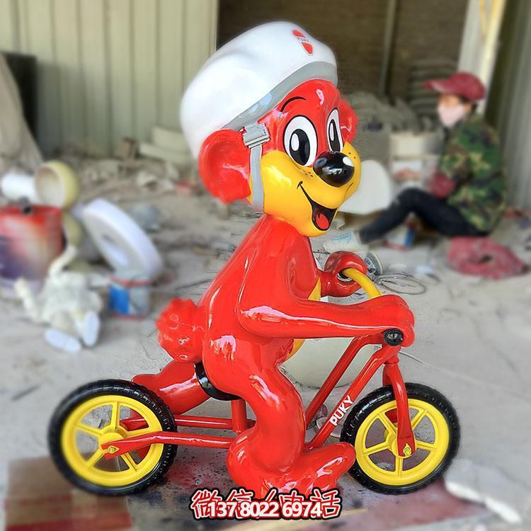 玻璃鋼卡通老鼠雕塑擺件，專為幼兒園設計