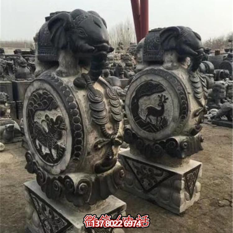仿古青石大象雕塑，鎮(zhèn)宅安邸