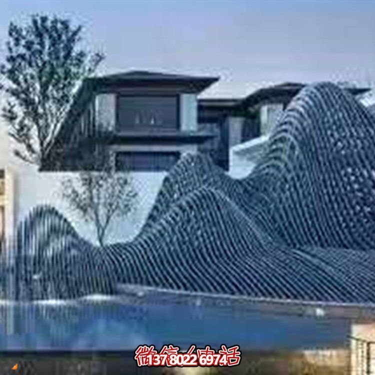 藝術水滴不銹鋼鏡面小品點綴庭院、酒店的時尚飾品