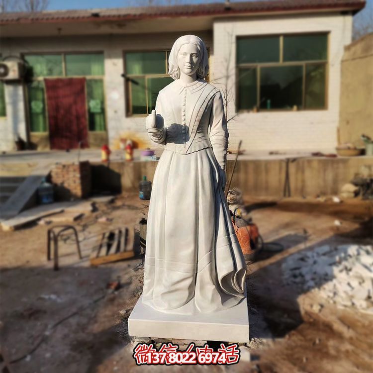 醫(yī)學(xué)院大理石石雕著名護理學(xué)者南丁格爾雕塑 醫(yī)學(xué)院大理石石雕著名護理學(xué)者南丁格爾雕塑