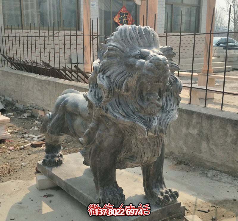 別墅小區大型仿真動物大理石石雕獅子雕塑 別墅小區大型仿真動物大理石石雕獅子雕塑