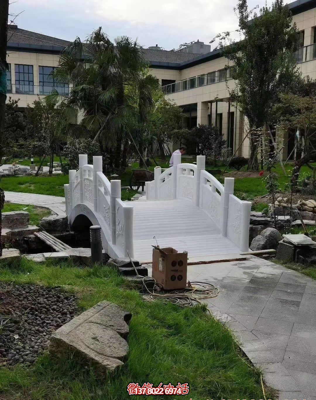 酒店度假區漢白玉拱橋石雕 酒店度假區漢白玉拱橋石雕