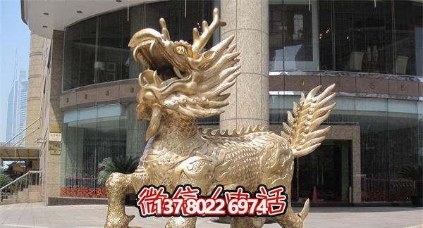 戶外景區廣場大型動物景觀裝飾品麒麟雕塑 戶外景區廣場大型動物景觀裝飾品麒麟雕塑