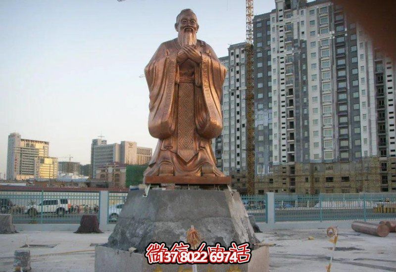 校園萬(wàn)世師表孔子鑄造黃銅雕塑 校園萬(wàn)世師表孔子鑄造黃銅雕塑