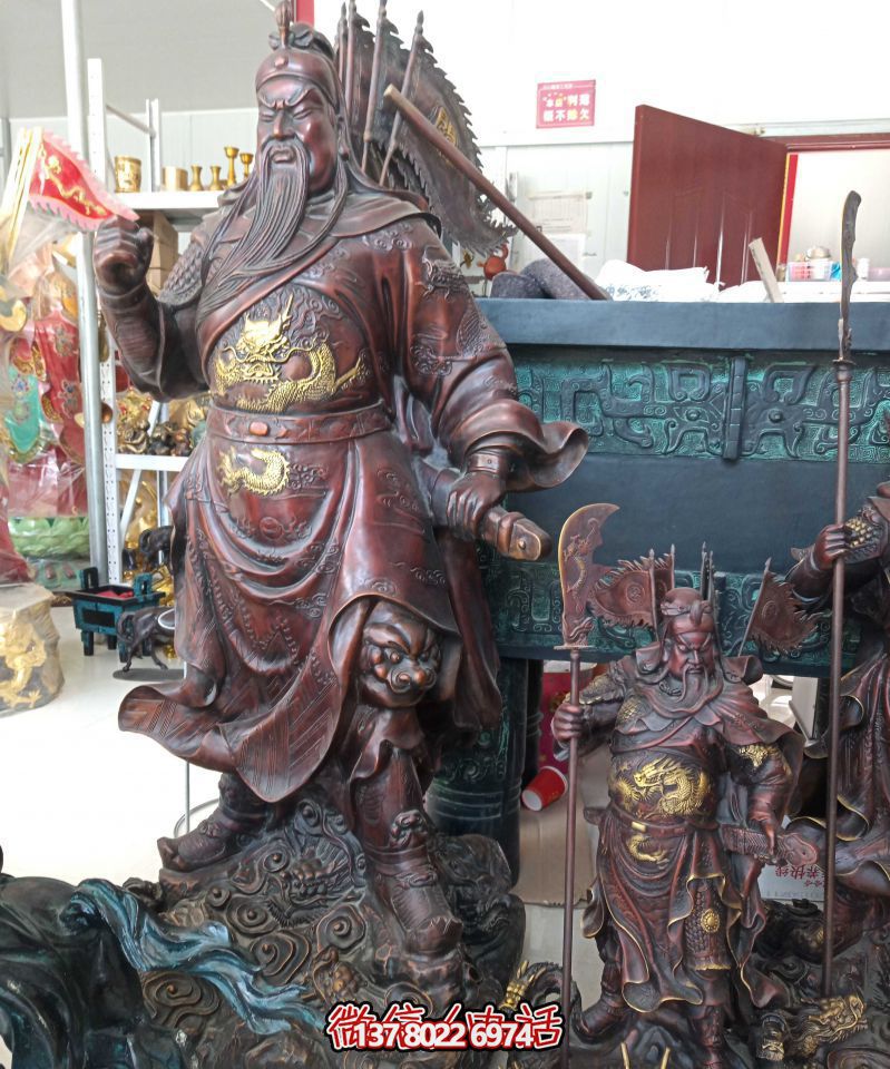銅雕戶外大型武財(cái)神關(guān)公雕塑 銅雕戶外大型武財(cái)神關(guān)公雕塑