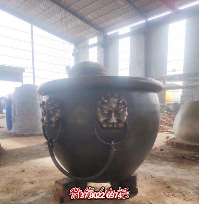 寺廟水缸狴犴銅雕缸雕塑 寺廟水缸狴犴銅雕缸雕塑