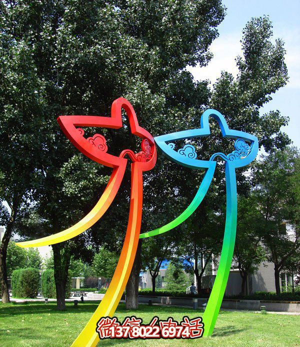 小區別墅草坪擺放抽象鏤空不銹鋼風箏雕塑 小區別墅草坪擺放抽象鏤空不銹鋼風箏雕塑