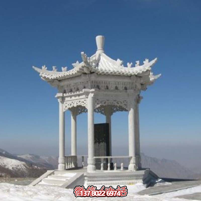 景區大理石浮雕鏤空擺放石碑涼亭雕塑 景區大理石浮雕鏤空擺放石碑涼亭雕塑